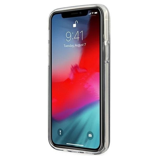 Guess Skal iPhone 12 & 12 Pro Glitter Gradient Script - Svart