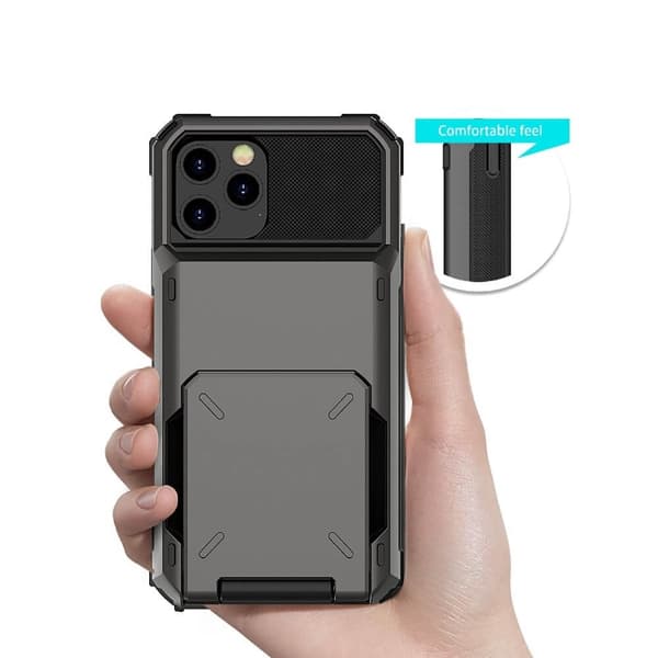 Flip Mobilskal med Kortplatser till iPhone 13 Pro - Vit