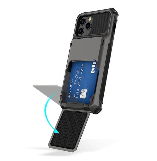 Flip Mobilskal med Kortplatser till iPhone 13 Pro - Vit