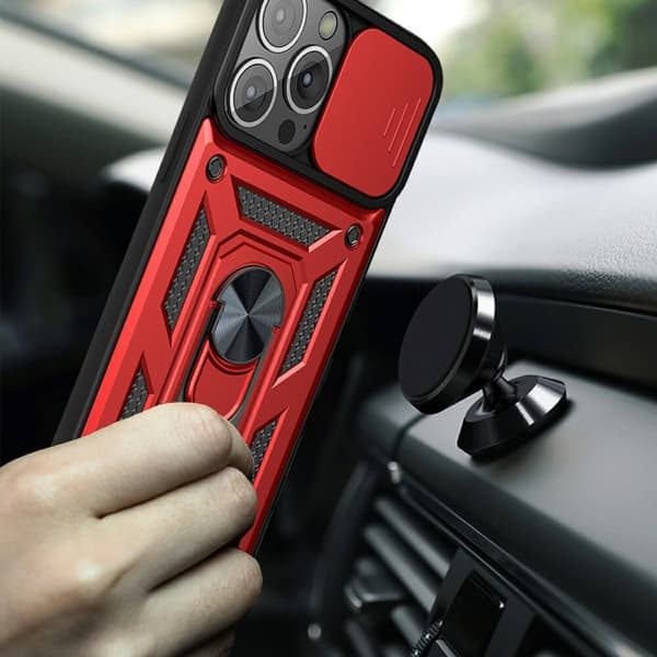 Camshield Mobilskal med Ringhållare iPhone 13 Pro Max - Svart