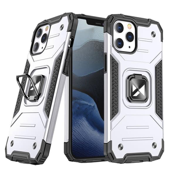 Wozinsky Ring Kickstand Tough Skal iPhone 13 - Silver