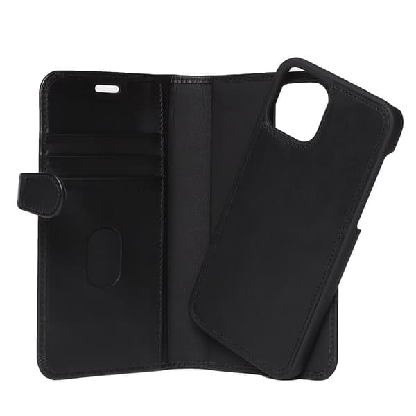 BUFFALO äkta läder Mobilfodral till iPhone 13 Mini - Svart