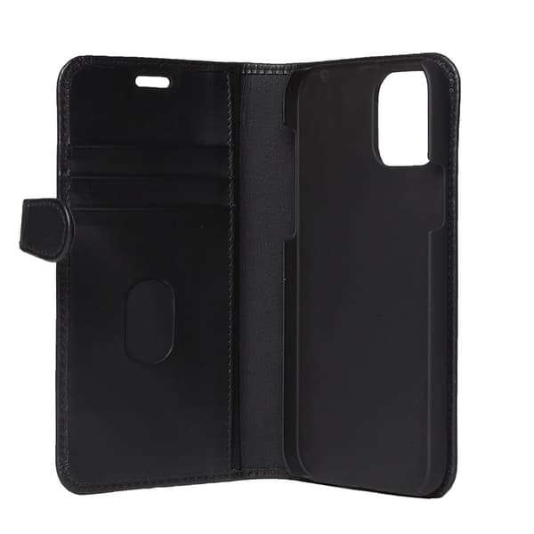 BUFFALO äkta läder Mobilfodral till iPhone 13 Mini - Svart