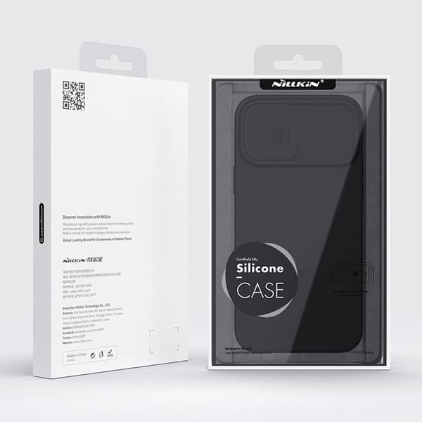 Nillkin CamShield Silky Silikon Skal iPhone 13 Pro Max - Blå
