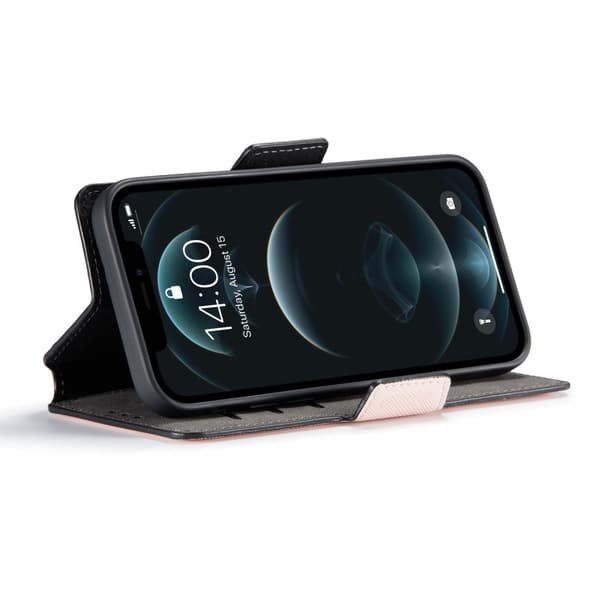 Muxma Saffiano Plånboksfodral till iPhone 13 Pro - Rosa