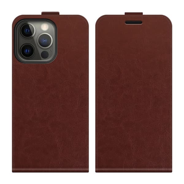 Flipfodral med kortplats till iPhone 13 Pro - Brun