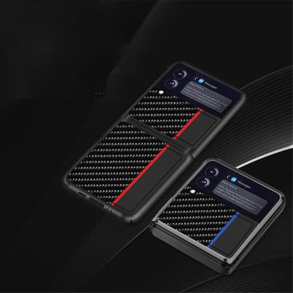 Carbon Stripe mobilskal till Samsung Galaxy Z Flip 3 - Röd