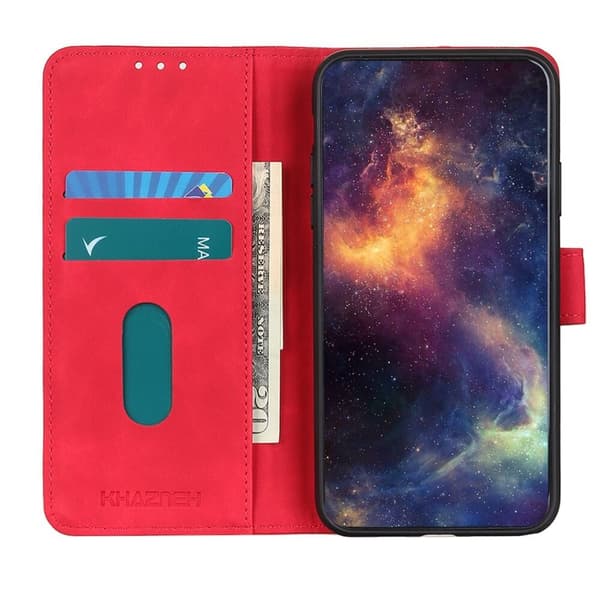 Khazneh Retro Plånboksfodral till iPhone 13 Mini - Röd
