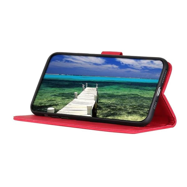 Khazneh Retro Plånboksfodral till iPhone 13 Mini - Röd