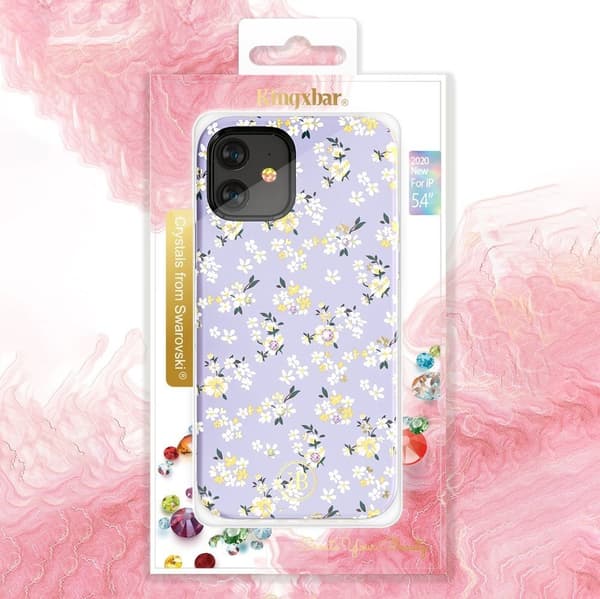 Kingxbar iPhone 12 mini Skal Blossom Swarovski Crystals - Flerfärgad