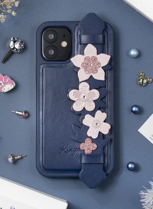 Kingxbar Sweet Swarovski Crystals Mobilskal iPhone 12 mini - Blå