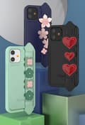 Miniatyrbild 7 av 8: Kingxbar Sweet Swarovski Crystals Mobilskal iPhone 12 mini - Blå