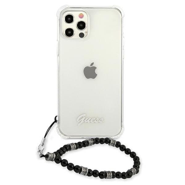 Guess Skal iPhone 12 & 12 Pro Black Pearl - Transparent