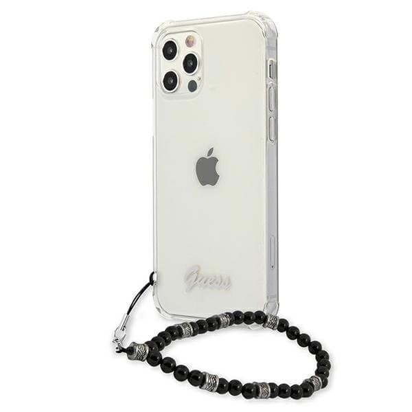 Guess Skal iPhone 12 & 12 Pro Black Pearl - Transparent