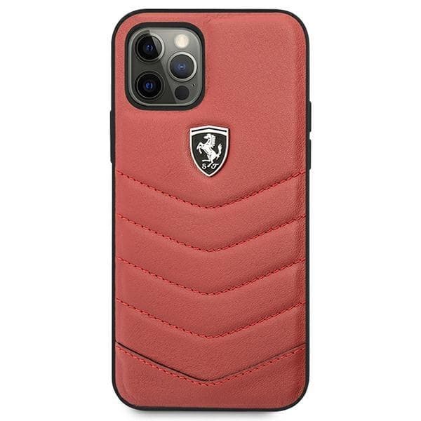 Ferrari Skal iPhone 12 & 12 Pro Off Track Quilted - Röd