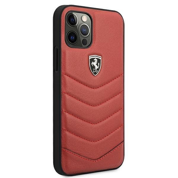 Ferrari Skal iPhone 12 & 12 Pro Off Track Quilted - Röd