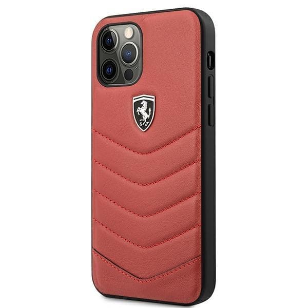 Ferrari Skal iPhone 12 & 12 Pro Off Track Quilted - Röd