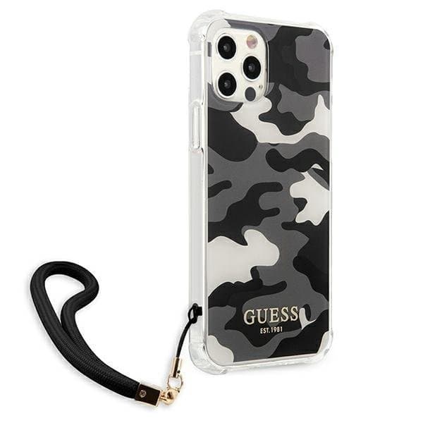 Guess Skal iPhone 12 & 12 Pro Camo Collection - Svart