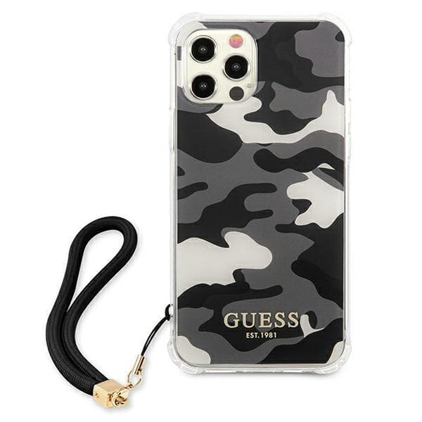 Guess Skal iPhone 12 & 12 Pro Camo Collection - Svart