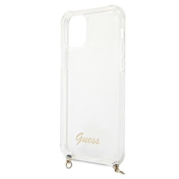 Guess Skal iPhone 12 & 12 Pro Gold Chain - Transparent