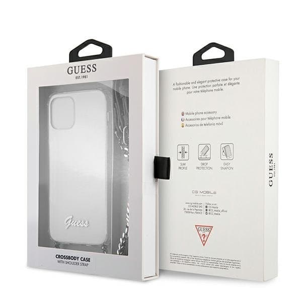 Guess Skal iPhone 12 & 12 Pro Silver Chain - Silver
