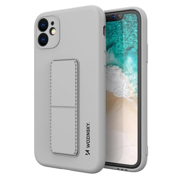 Wozinsky Kickstand Silikon Skal iPhone 12 & 12 Pro - Grå