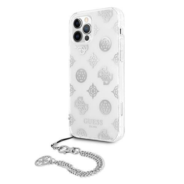 Guess iPhone 12 Pro Max Skal Peony Chain Collection - Silver