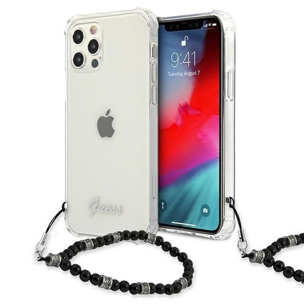 Guess iPhone 12 Pro Max Skal Svart Pearl - Transparent