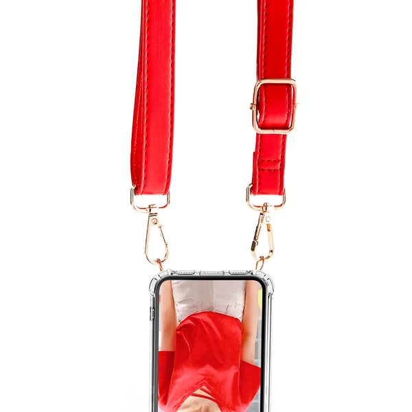 Boom iPhone 13 skal med mobilhalsband- Strap Red