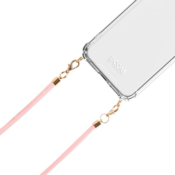 Boom iPhone 13 Mini skal med mobilhalsband- Rope Pink