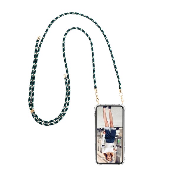 Boom iPhone 13 Mini skal med mobilhalsband- Rope CamoGreen
