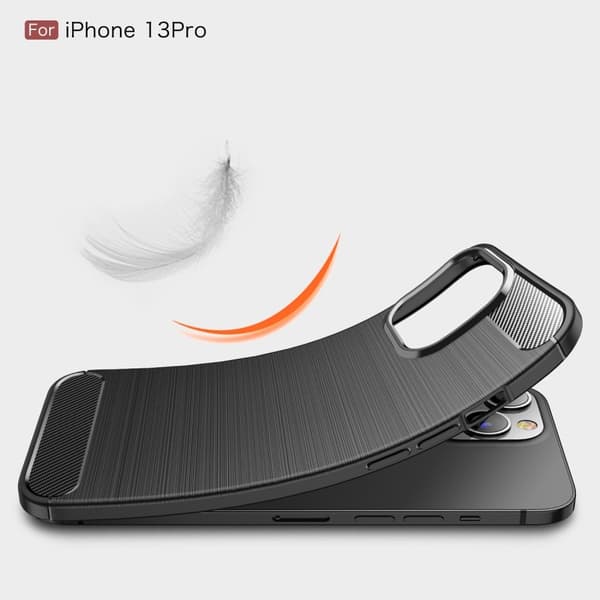 Carbon Fiber Texture Skal iPhone 13 Pro - Svart