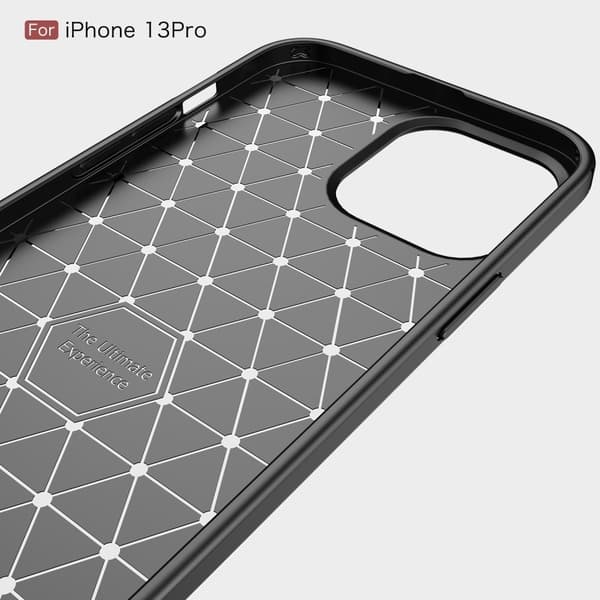 Carbon Fiber Texture Skal iPhone 13 Pro - Svart