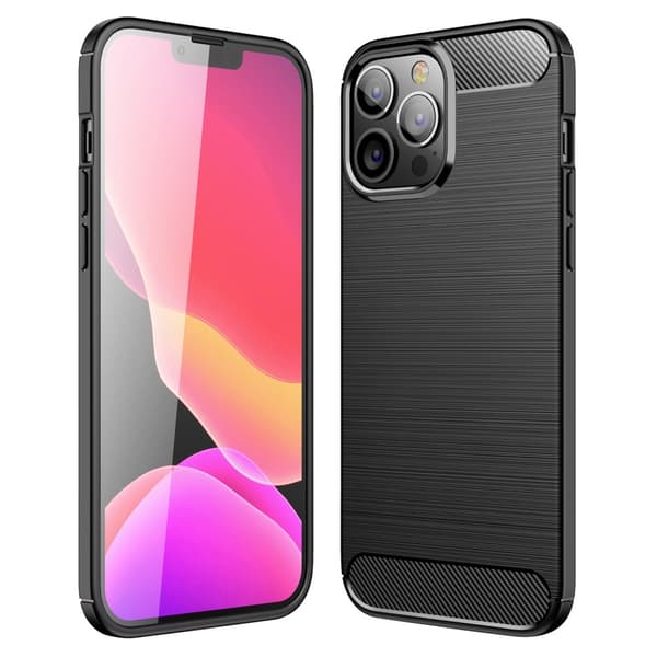 Carbon Fiber Texture Skal iPhone 13 Pro - Svart
