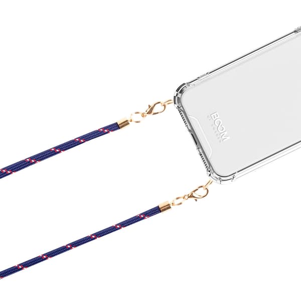 Boom iPhone 13 Pro skal med mobilhalsband- Rope RedBlue