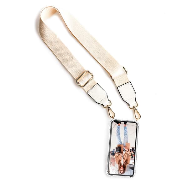 Boom iPhone 13 Pro skal med mobilhalsband- Belt White