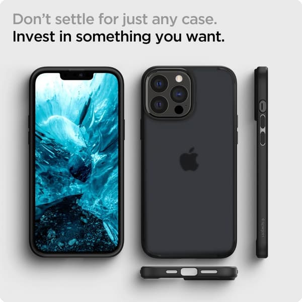 Spigen Ultra Hybrid Skal iPhone 13 Pro - Matte Frost Svart