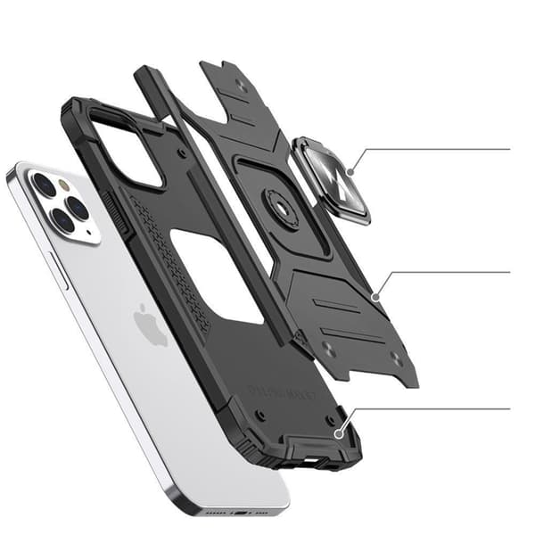 Wozinsky Ring Armor Kickstand Tough Rugged iPhone 13 Pro - Röd