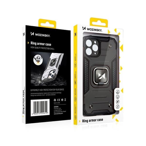 Wozinsky Ring Armor Kickstand Tough Rugged iPhone 13 Pro - Röd