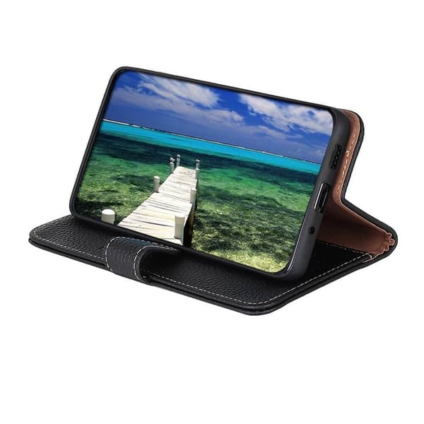 Khazneh Litchi Plånboksfodral till Google Pixel 6 Pro - Svart