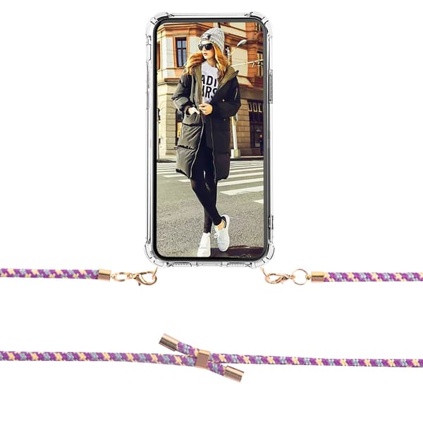 Boom iPhone 13 Pro skal med mobilhalsband- Rope CamoPurple