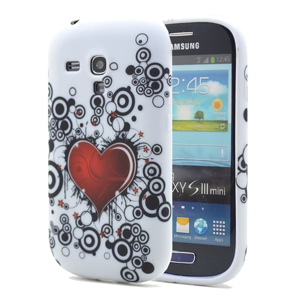 FlexiCase Skal till Samsung Galaxy S3 Mini i8190 - (Red Heart)