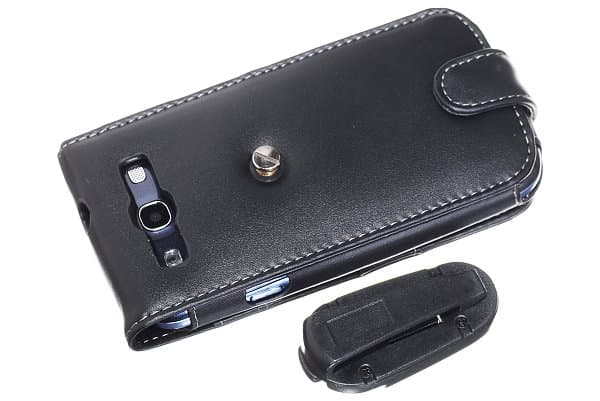 Exklusiv Äkta Läder flip mobilväska till Samsung Galaxy S3 i9300