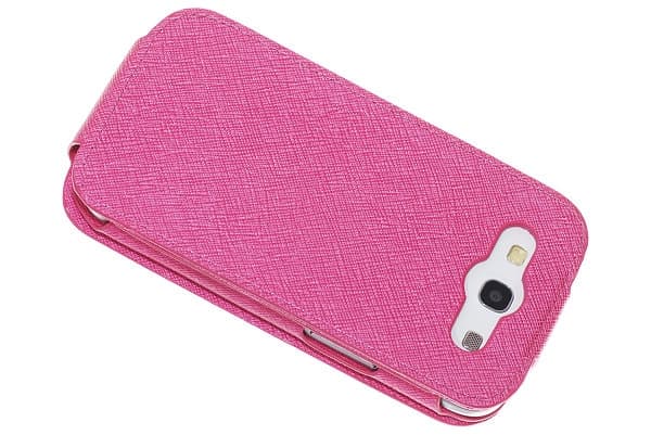 Luxury flip mobilväska till Samsung Galaxy S3 i9300 (Rosa)