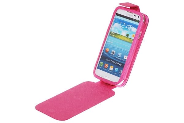 Luxury flip mobilväska till Samsung Galaxy S3 i9300 (Rosa)