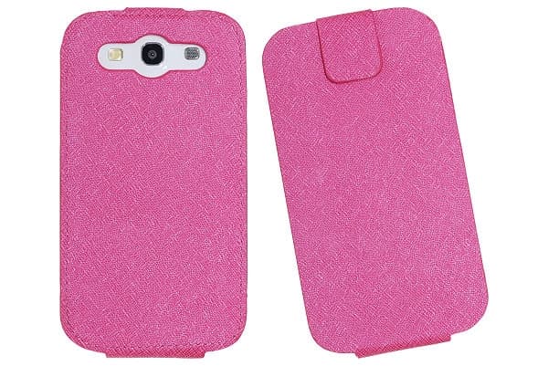 Luxury flip mobilväska till Samsung Galaxy S3 i9300 (Rosa)