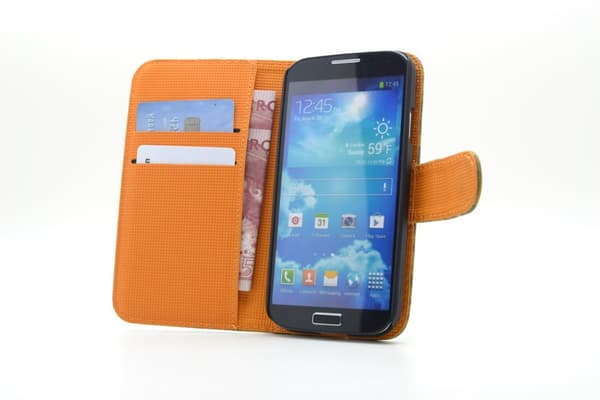 Leopard Plånboksfodral till Samsung Galaxy S4 i9500 (Gul)