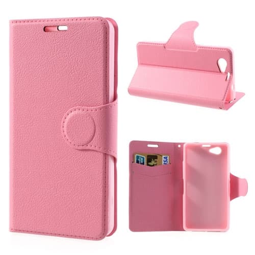 Plånboksfodral till Sony Xperia Z1 Compact (Rosa)