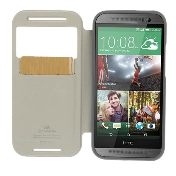 Mercury Bumper View Plånboksfodral till HTC One M8 (2014) - Vit