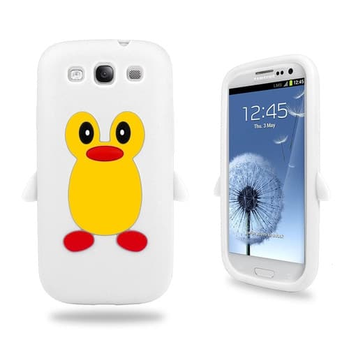 PENGUIN  Silikonskal till Samsung Galaxy S3 i9300 (Vit)